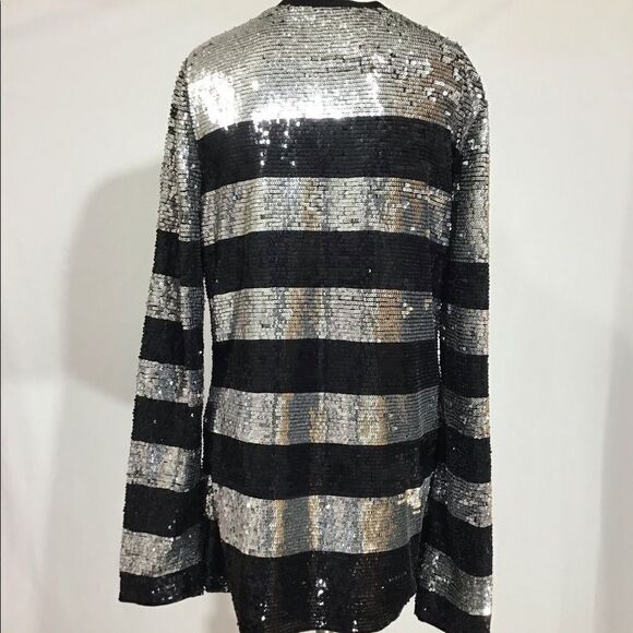 Beau Souci Marin Sequin Long Sleeve Top Size Large - Picture 10 of 11